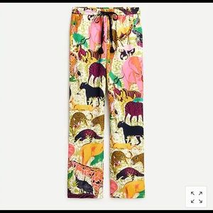 JCrew Ratti animal print pants